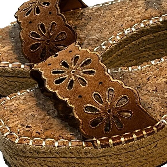 Crown Vintage Espadrille Sandals 8 1/2M 8.5 (long fits like a 9) ankle strap - Picture 3 of 13